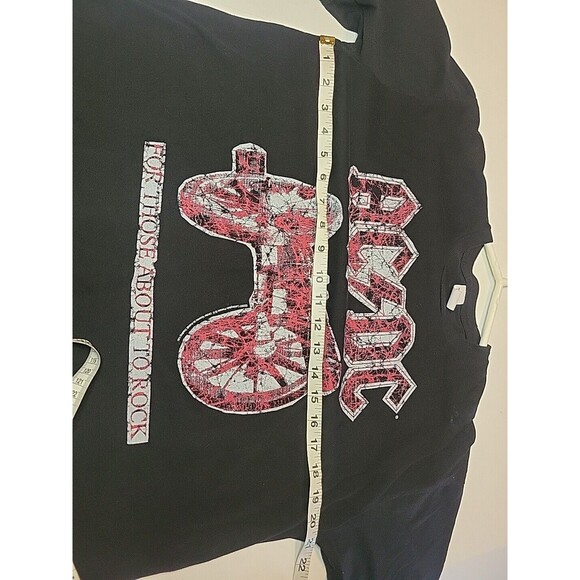 ACDC For Those About To Rock T-Shirt Mens Large Rock Band Black Short Sleeve Y2K - Picture 7 of 8